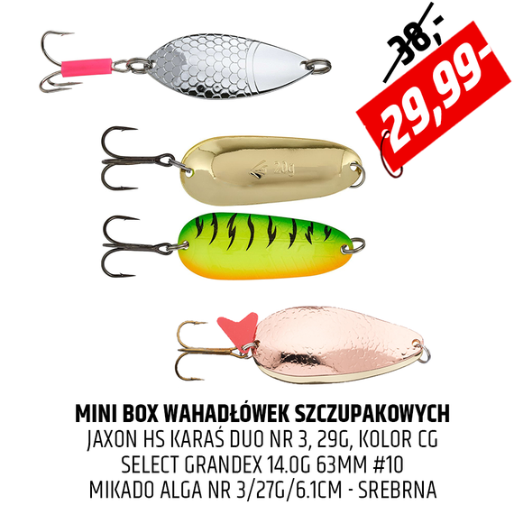 Zestaw błystek wahadłowych na szczupaki