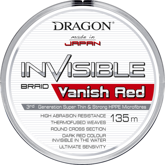 Dragon Invisible Vanish Red Momoi 0.14mm 12.7kg - plecionka wędkarska